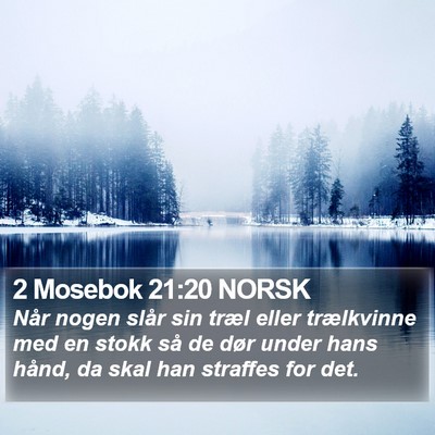 2 Mosebok 21:20 NORSK Bible Verse Image