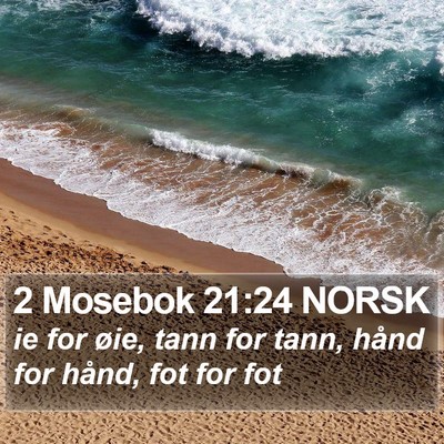 2 Mosebok 21:24 NORSK Bible Verse Image