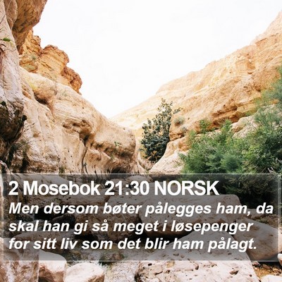 2 Mosebok 21:30 NORSK Bible Verse Image