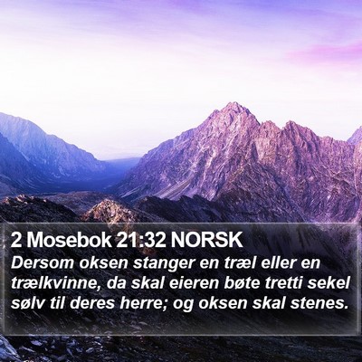 2 Mosebok 21:32 NORSK Bible Verse Image