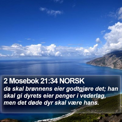 2 Mosebok 21:34 NORSK Bible Verse Image