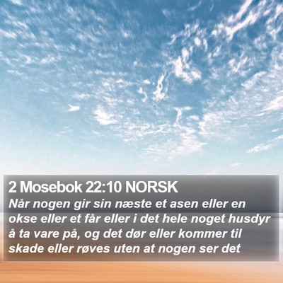 2 Mosebok 22:10 NORSK Bible Verse Image