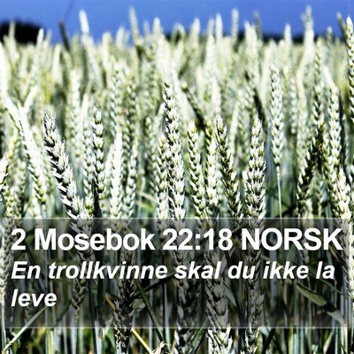 2 Mosebok 22:18 NORSK Bible Verse Image