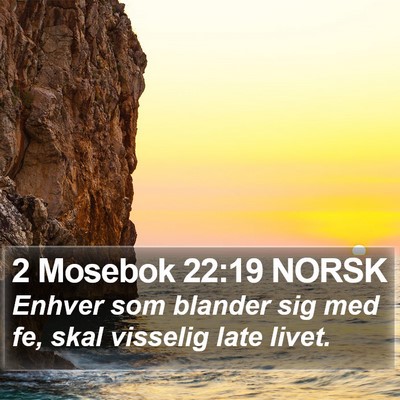 2 Mosebok 22:19 NORSK Bible Verse Image