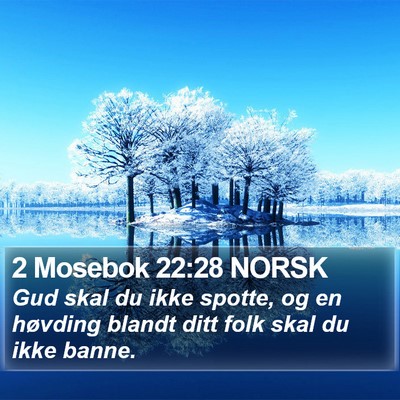 2 Mosebok 22:28 NORSK Bible Verse Image