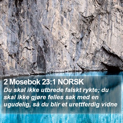 2 Mosebok 23:1 NORSK Bible Verse Image