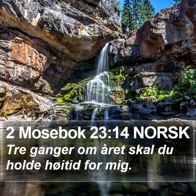 2 Mosebok 23:14 NORSK Bible Verse Image