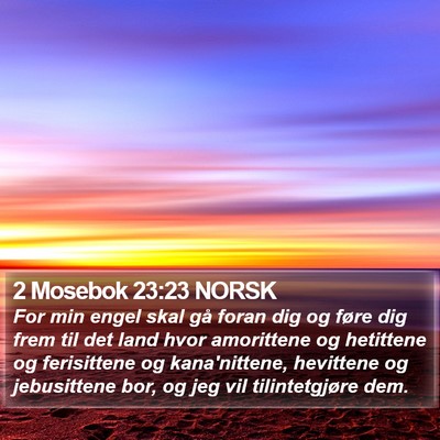 2 Mosebok 23:23 NORSK Bible Verse Image