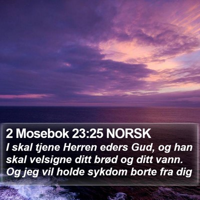 2 Mosebok 23:25 NORSK Bible Verse Image