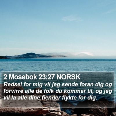 2 Mosebok 23:27 NORSK Bible Verse Image