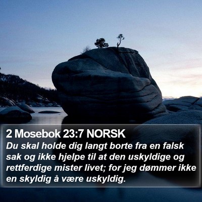 2 Mosebok 23:7 NORSK Bible Verse Image