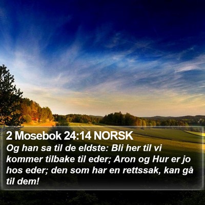 2 Mosebok 24:14 NORSK Bible Verse Image