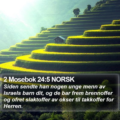 2 Mosebok 24:5 NORSK Bible Verse Image