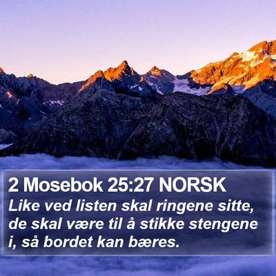 2 Mosebok 25:27 NORSK Bible Verse Image