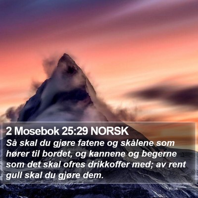 2 Mosebok 25:29 NORSK Bible Verse Image