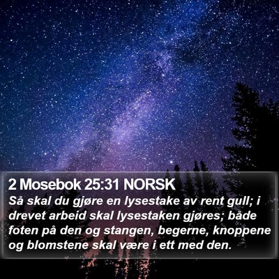 2 Mosebok 25:31 NORSK Bible Verse Image