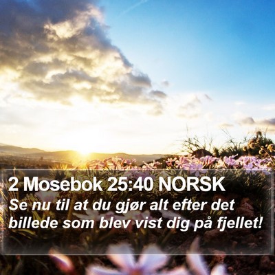 2 Mosebok 25:40 NORSK Bible Verse Image