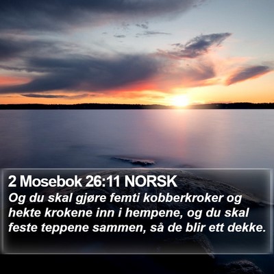 2 Mosebok 26:11 NORSK Bible Verse Image