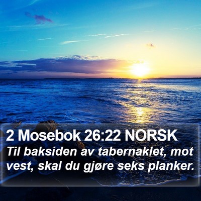 2 Mosebok 26:22 NORSK Bible Verse Image