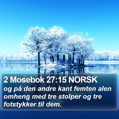 2 Mosebok 27:15 NORSK Bible Verse Image