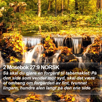 2 Mosebok 27:9 NORSK Bible Verse Image