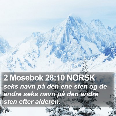 2 Mosebok 28:10 NORSK Bible Verse Image