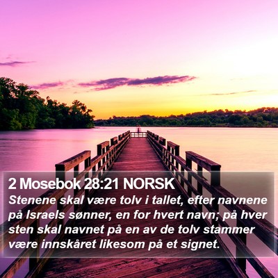 2 Mosebok 28:21 NORSK Bible Verse Image