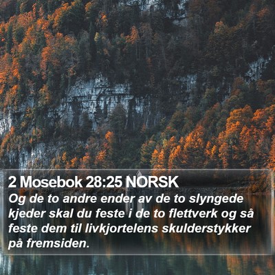 2 Mosebok 28:25 NORSK Bible Verse Image