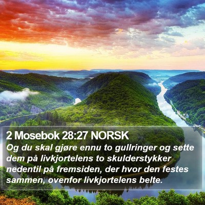 2 Mosebok 28:27 NORSK Bible Verse Image