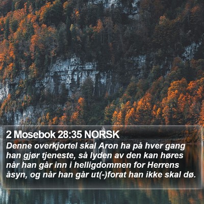 2 Mosebok 28:35 NORSK Bible Verse Image