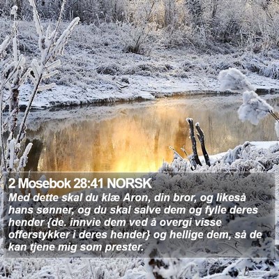 2 Mosebok 28:41 NORSK Bible Verse Image