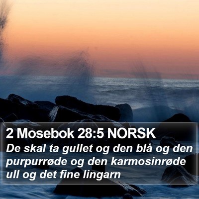 2 Mosebok 28:5 NORSK Bible Verse Image