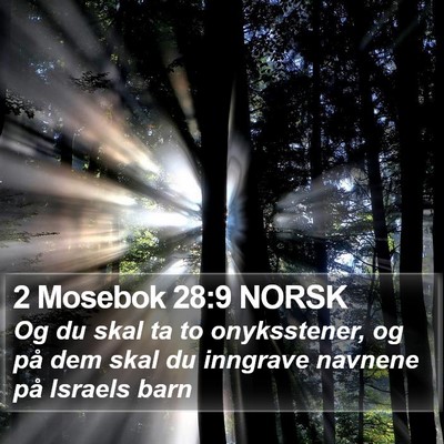 2 Mosebok 28:9 NORSK Bible Verse Image