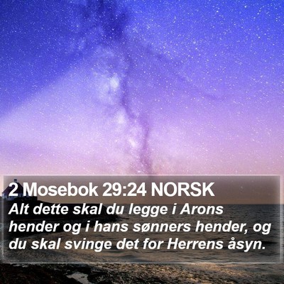 2 Mosebok 29:24 NORSK Bible Verse Image
