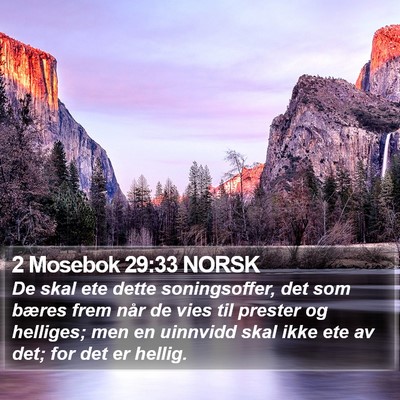 2 Mosebok 29:33 NORSK Bible Verse Image