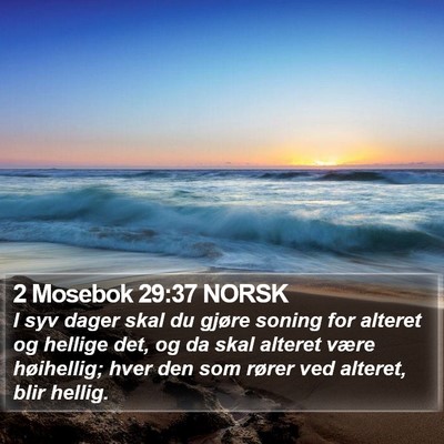 2 Mosebok 29:37 NORSK Bible Verse Image