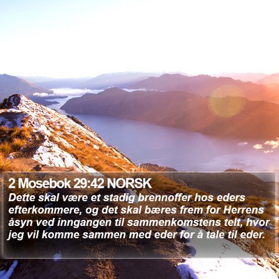 2 Mosebok 29:42 NORSK Bible Verse Image