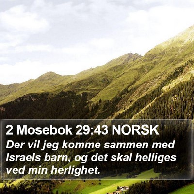 2 Mosebok 29:43 NORSK Bible Verse Image