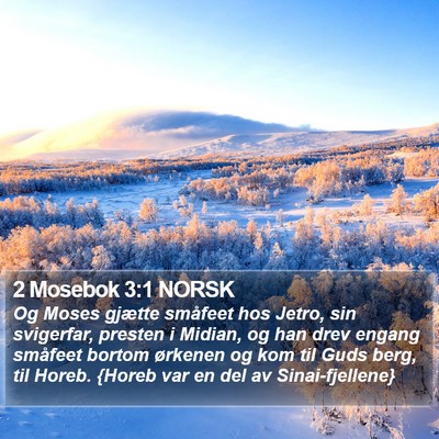 2 Mosebok 3:1 NORSK Bible Verse Image