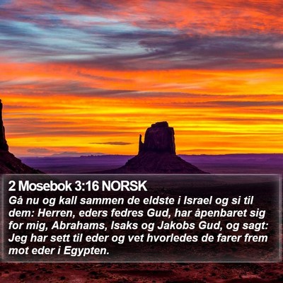 2 Mosebok 3:16 NORSK Bible Verse Image