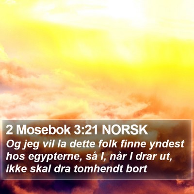 2 Mosebok 3:21 NORSK Bible Verse Image