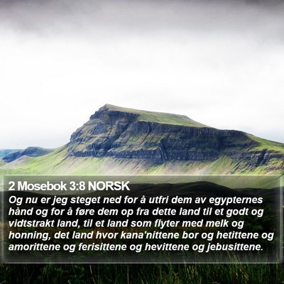 2 Mosebok 3:8 NORSK Bible Verse Image