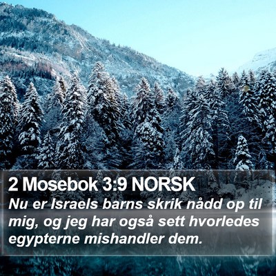 2 Mosebok 3:9 NORSK Bible Verse Image