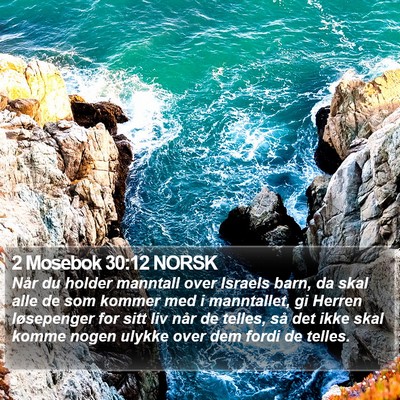 2 Mosebok 30:12 NORSK Bible Verse Image