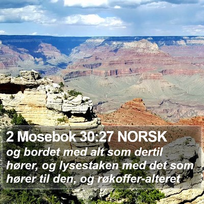 2 Mosebok 30:27 NORSK Bible Verse Image
