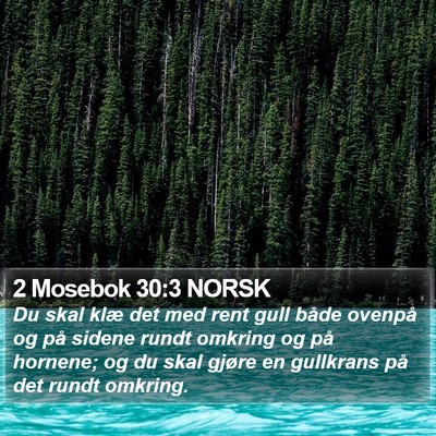 2 Mosebok 30:3 NORSK Bible Verse Image