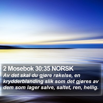 2 Mosebok 30:35 NORSK Bible Verse Image