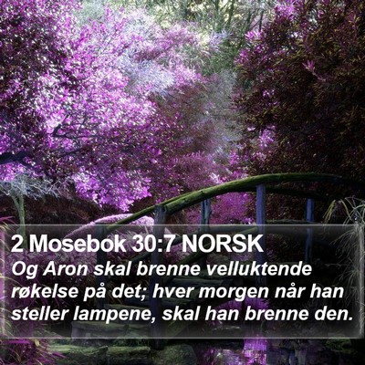 2 Mosebok 30:7 NORSK Bible Verse Image