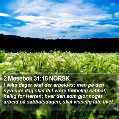 2 Mosebok 31:15 NORSK Bible Verse Image