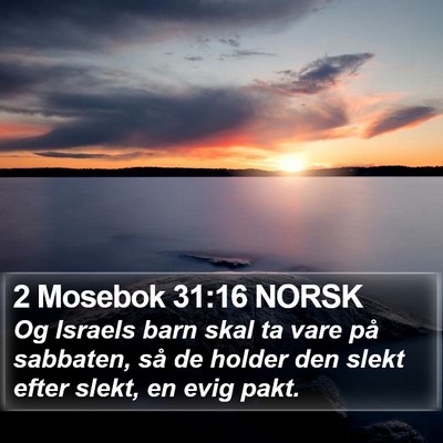 2 Mosebok 31:16 NORSK Bible Verse Image